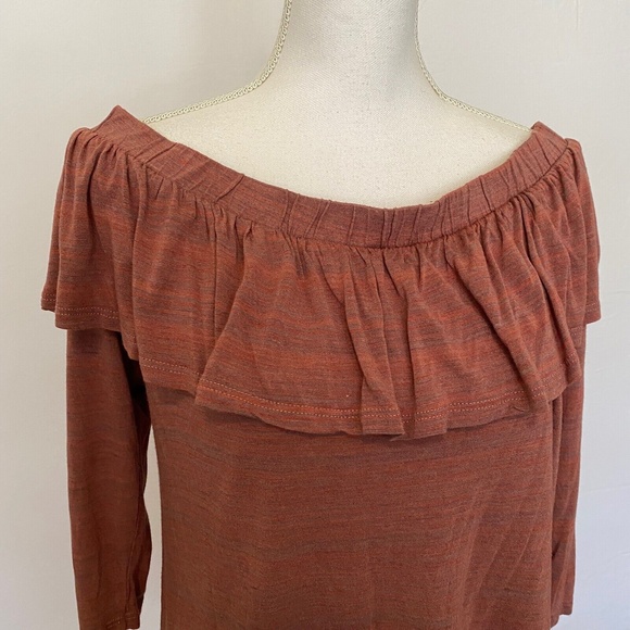 Anthropologie DOLAN Left Coast Charla Off Shoulder Top Size Large - Picture 3 of 7